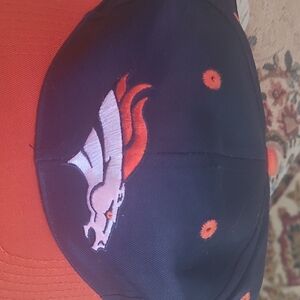 Orange and Navy Cap with Embroidered Logo